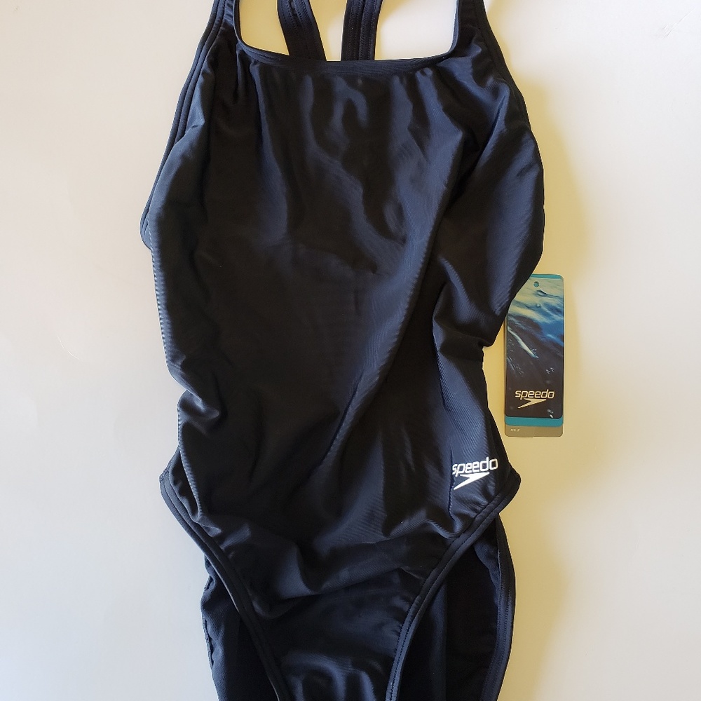 Speedo Women Black Pro LT Swimsuit SZ  M 6/32